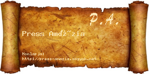 Press Amázia névjegykártya